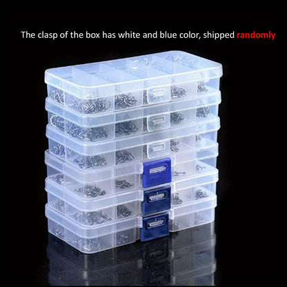 Premium Fishing Hooks 500pcs- Ultra-Sharp Carbon Steel - #3-#12