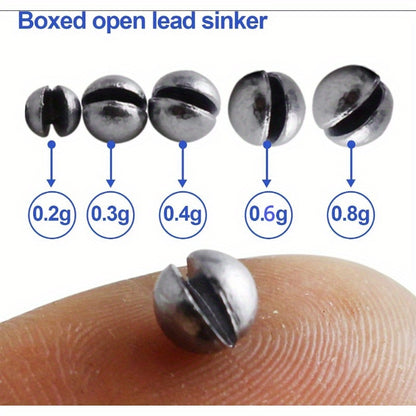 205pcs Round Split Shot Sinkers - Versatile Fishing Weights