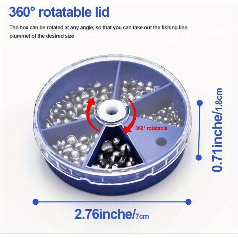 205pcs Round Split Shot Sinkers - Versatile Fishing Weights
