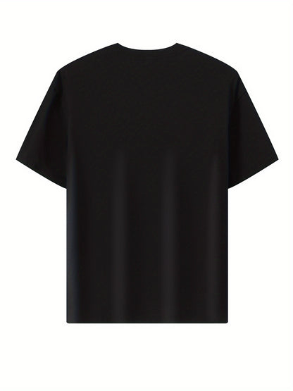 Men's Cotton Crew Neck Tee for Summer Comfort