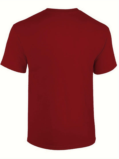Men's Cotton Crew Neck Tee for Summer Comfort
