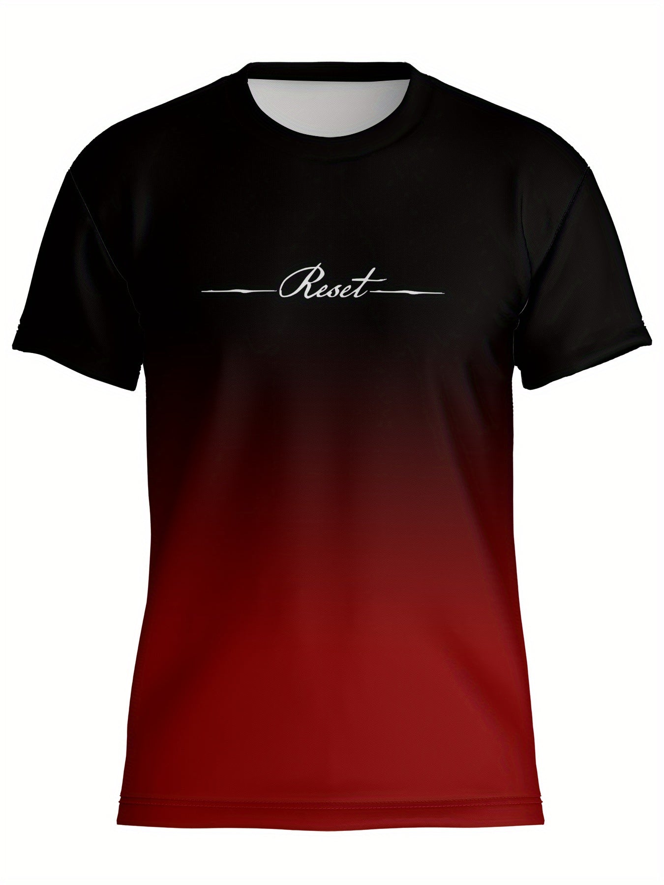 Men's Short Sleeve Gradient Graphic Tee for Summer Adventure