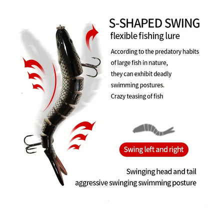 Lifelike 3pcs Fishing Lures with Treble Hooks for More Catches