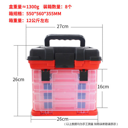 Portable Fishing Toolbox with Large Storage Capacity