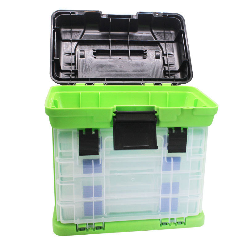 Portable Fishing Toolbox with Large Storage Capacity