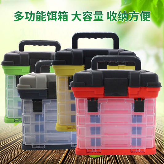 Portable Fishing Toolbox with Large Storage Capacity