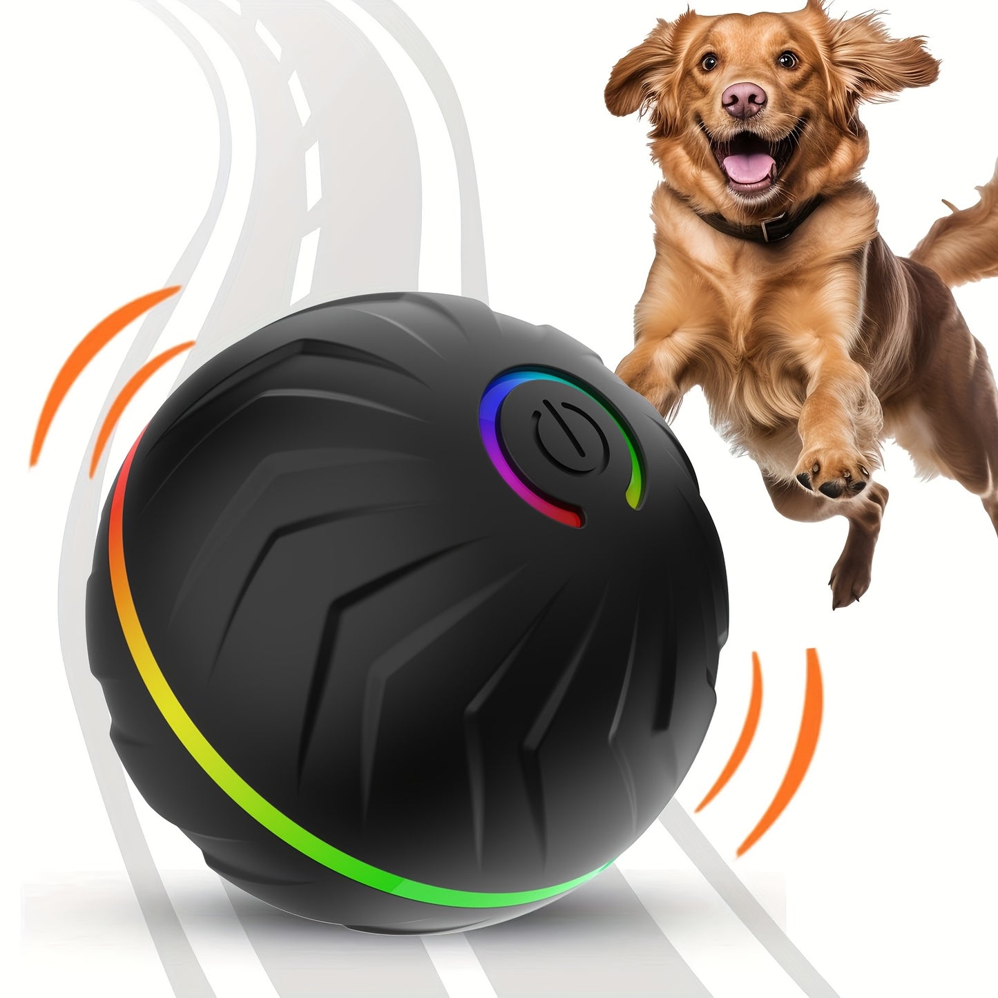 Interactive Rechargeable Dog Ball - Motion-Activated Fun