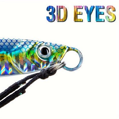 Mixed Color Fishing Jigs with 3D Eyes for Saltwater Fishing