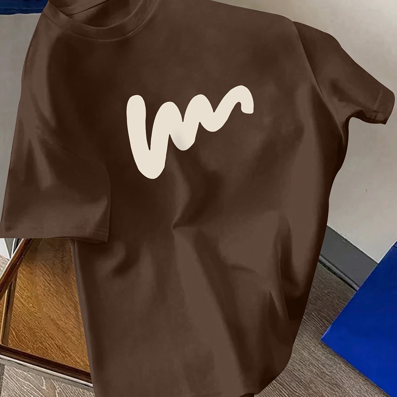 Creative Line Graphic Print Short Sleeve Men's T-Shirt