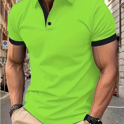 Breathable V-Neck Golf Shirt for Men - Summer Casual Wear