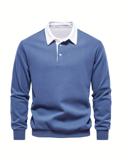 HookUpCo. Color Block Long Sleeve Pullover for Men