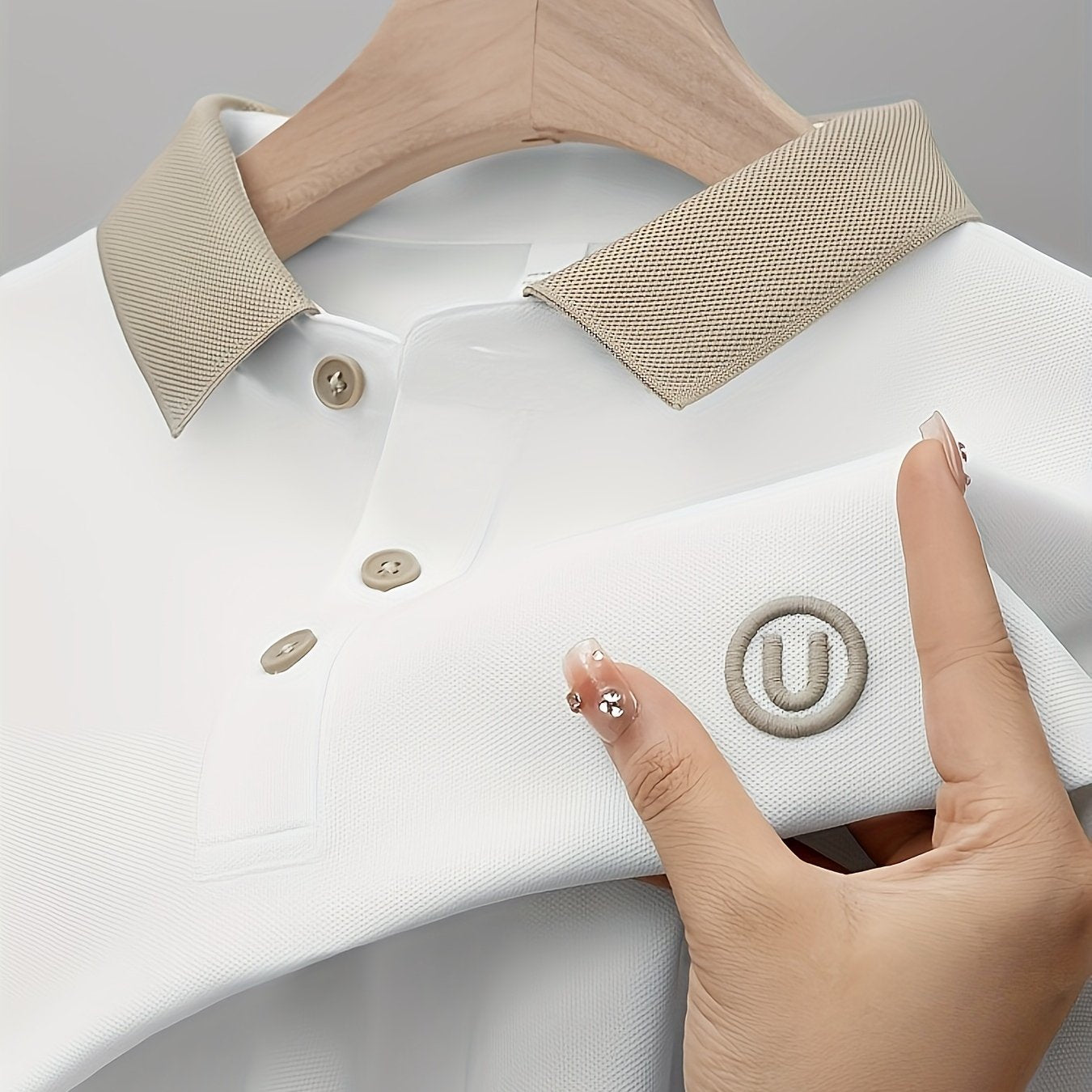 High-End Embroidered Men's Polo Shirt for Summer Style