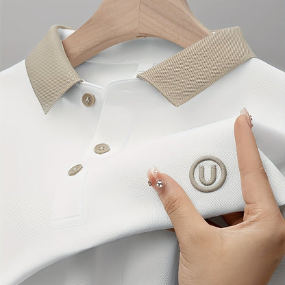 High-End Embroidered Men's Polo Shirt for Summer Style