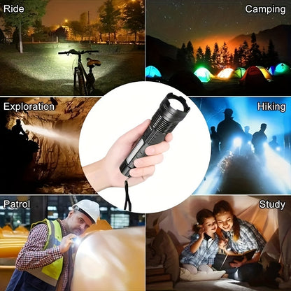 Rechargeable LED Torch with 2400mAh Battery for Outdoors