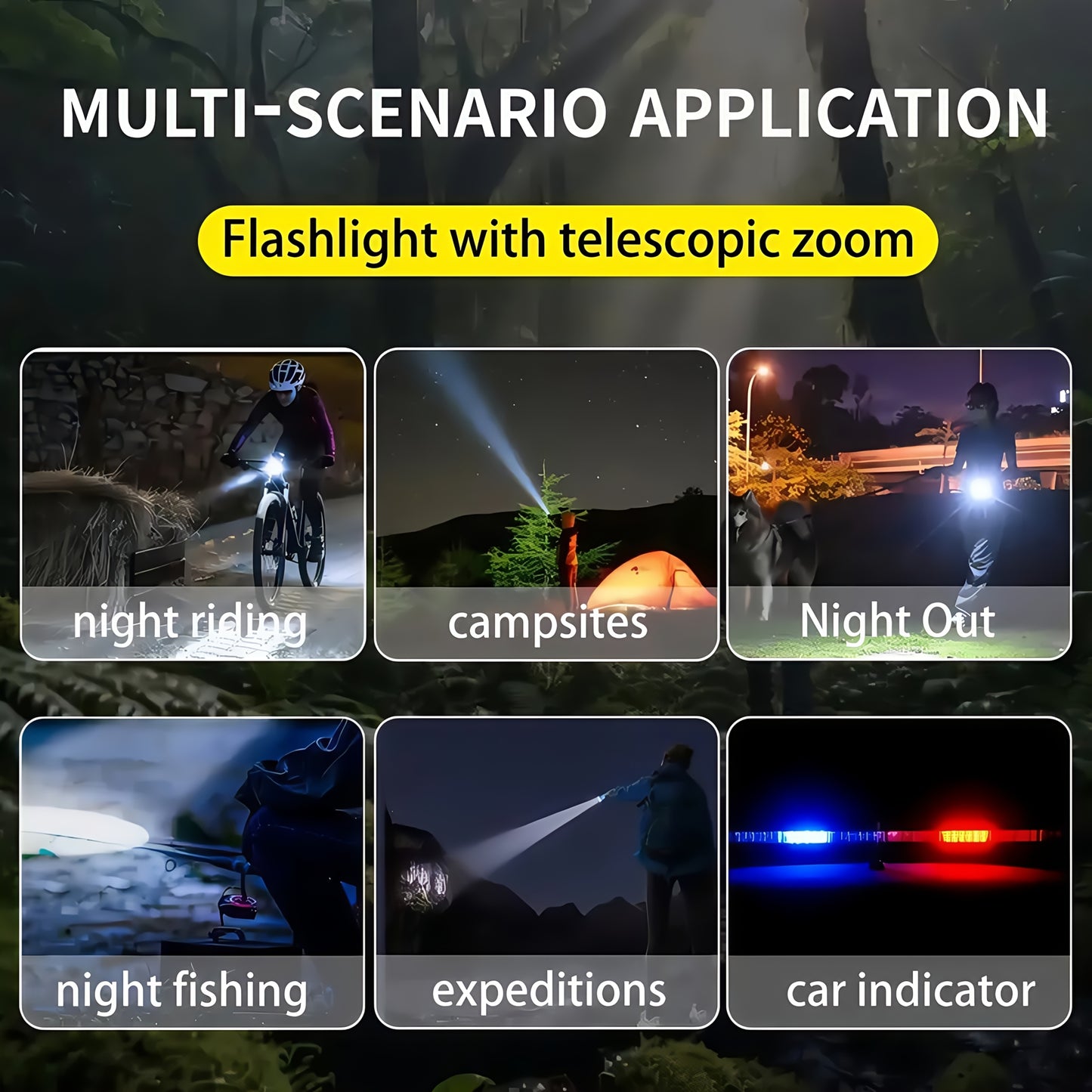 Ultra-Bright 2-Pack Rechargeable LED Flashlights with 5 Modes