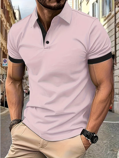 Breathable V-Neck Golf Shirt for Men - Summer Casual Wear