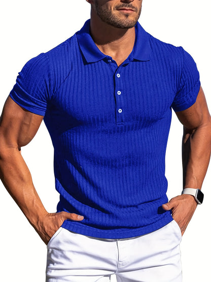 Men's Vintage High Stretch Button-Up Shirt for Summer Wear