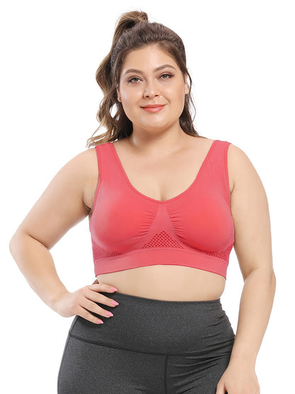 Seamless Plus Size Sports Bra for Women - Breathable Comfort