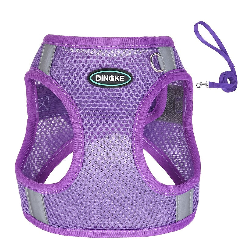 360-Degree Reflective Safety Vest Dog Leash for Active Pets