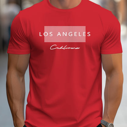 HookUpCo. Los Angeles Graphic Print Casual Short Sleeve Tee