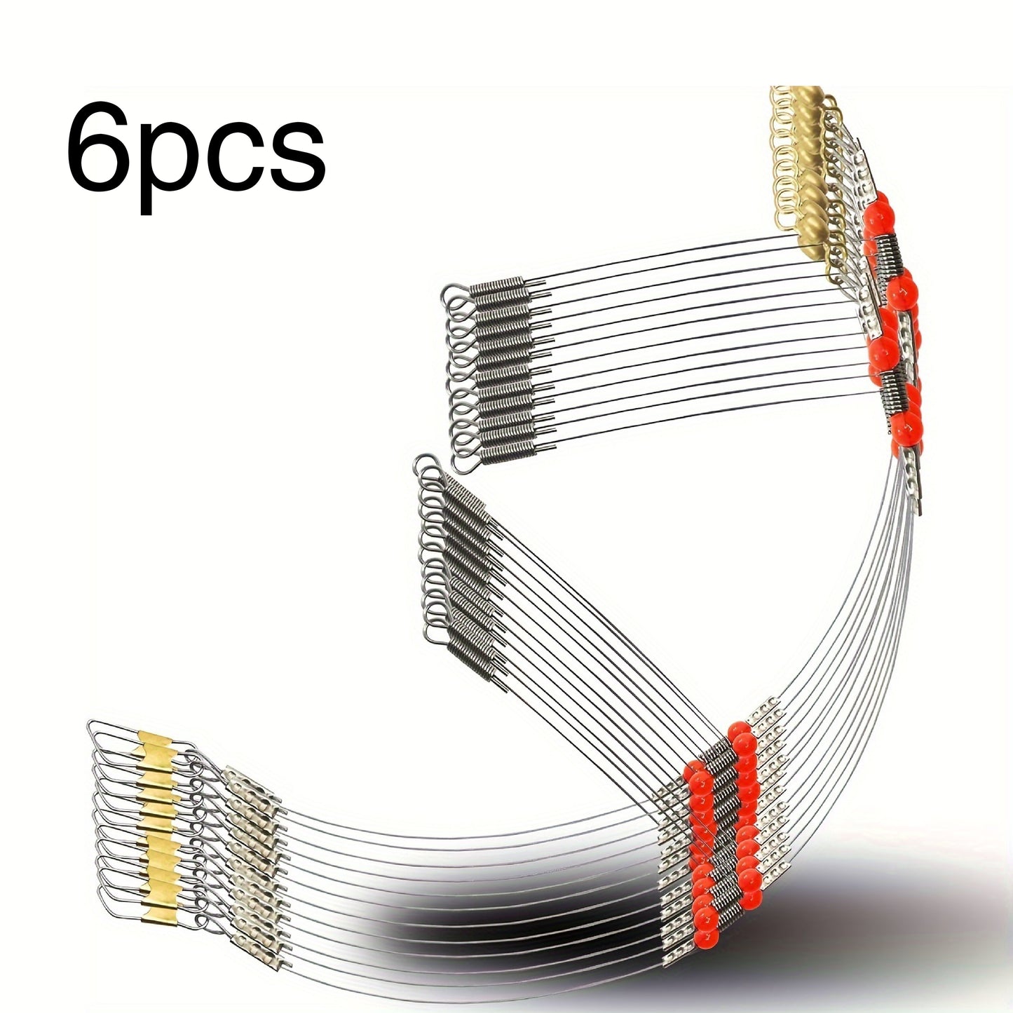 High-Strength Fishing Leaders with Spring Snap - 6/12pcs Set