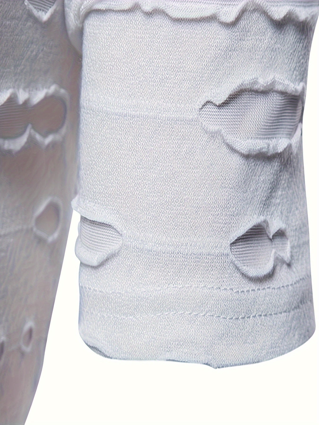 HookUpCo. Men's Casual Ripped V-Neck Tee for Everyday Wear