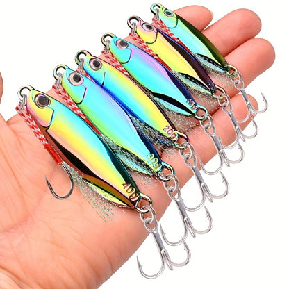 Colorful Electroplated Spoon Jigs for Freshwater Fishing