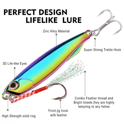 Colorful Electroplated Spoon Jigs for Freshwater Fishing
