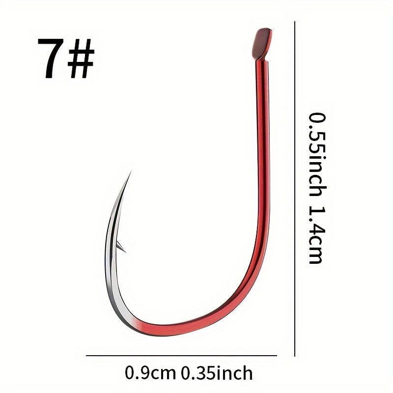 50 Carbon Steel Barbed Fish Hooks for Durable Fishing Trips