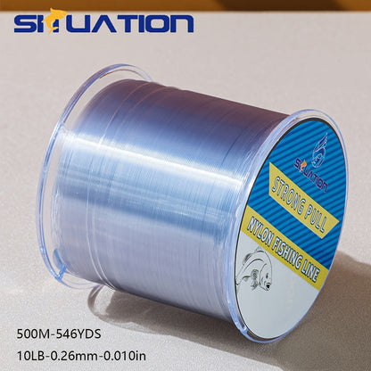 Super Stretch Nylon Fishing Line 500m for Reliable Casting