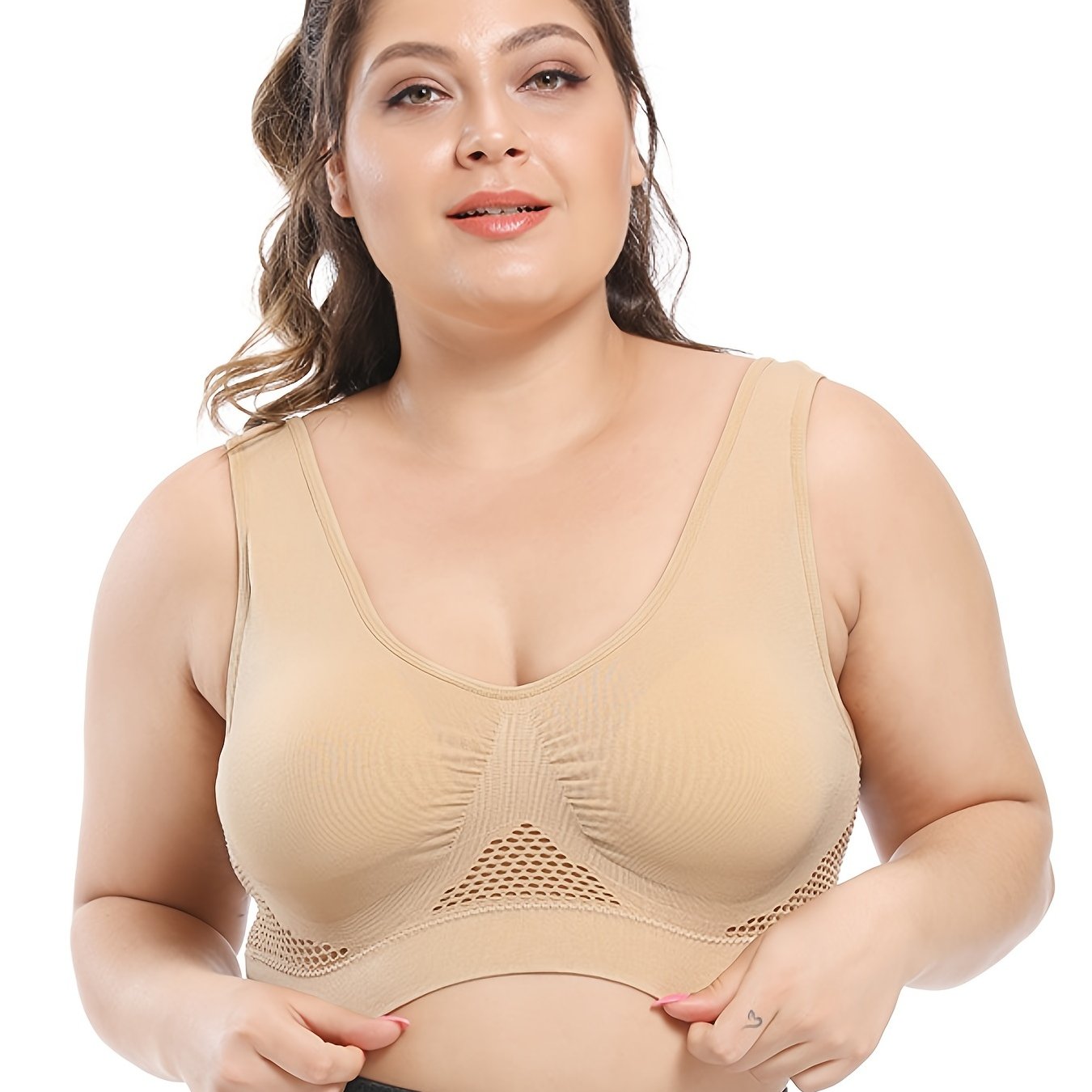 Seamless Plus Size Sports Bra for Women - Breathable Comfort