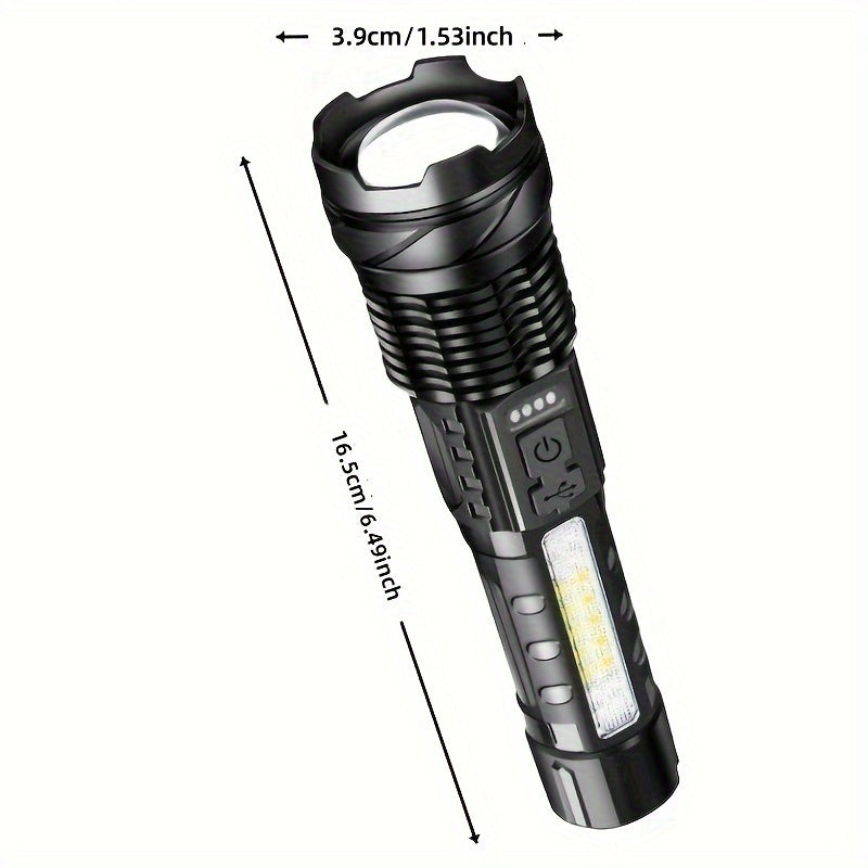 Rechargeable LED Torch with 2400mAh Battery for Outdoors