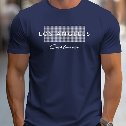 HookUpCo. Los Angeles Graphic Print Casual Short Sleeve Tee