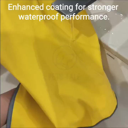 Reversible Dog Raincoat, Adjustable, Duck Print