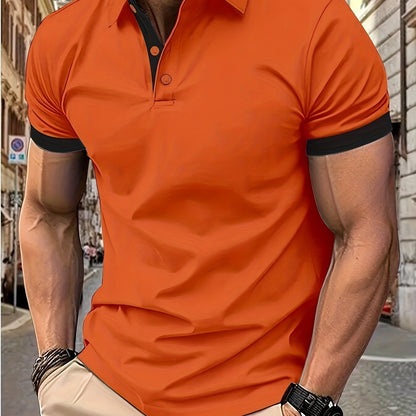 Breathable V-Neck Golf Shirt for Men - Summer Casual Wear