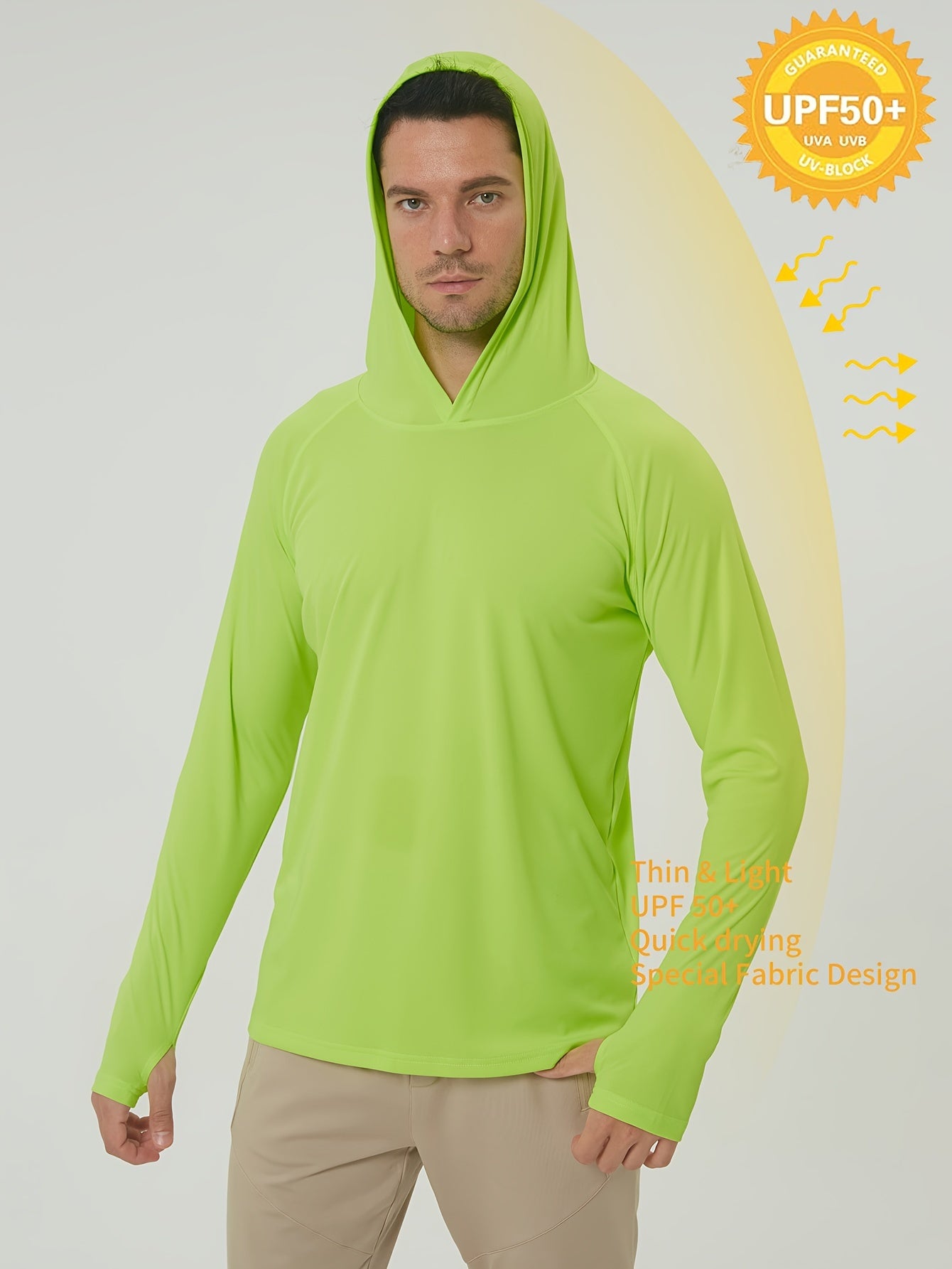 Lightweight UPF50+ Sun Protection Hoodie for Outdoor Activities