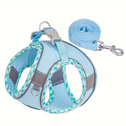 360-Degree Reflective Safety Vest Dog Leash for Active Pets