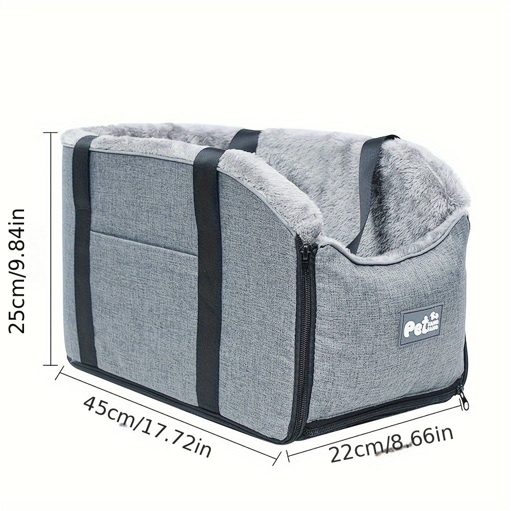 Cozy Pet Car Seat with Secure Buckle for Small Dogs & Cats