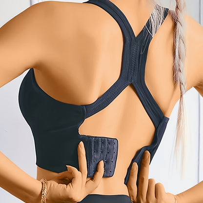Shock-Absorbing Wireless Sports Bra with Removable Pads