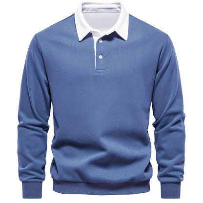 HookUpCo. Color Block Long Sleeve Pullover for Men