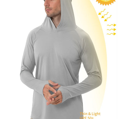 Lightweight UPF50+ Sun Protection Hoodie for Outdoor Activities