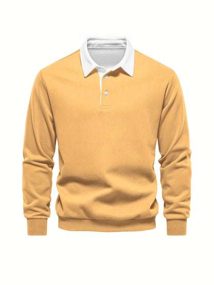 HookUpCo. Color Block Long Sleeve Pullover for Men