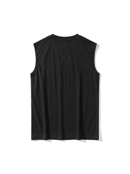 Men's Cotton Crew Neck Tank Top for Summer Wear