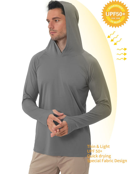 Lightweight UPF50+ Sun Protection Hoodie for Outdoor Activities