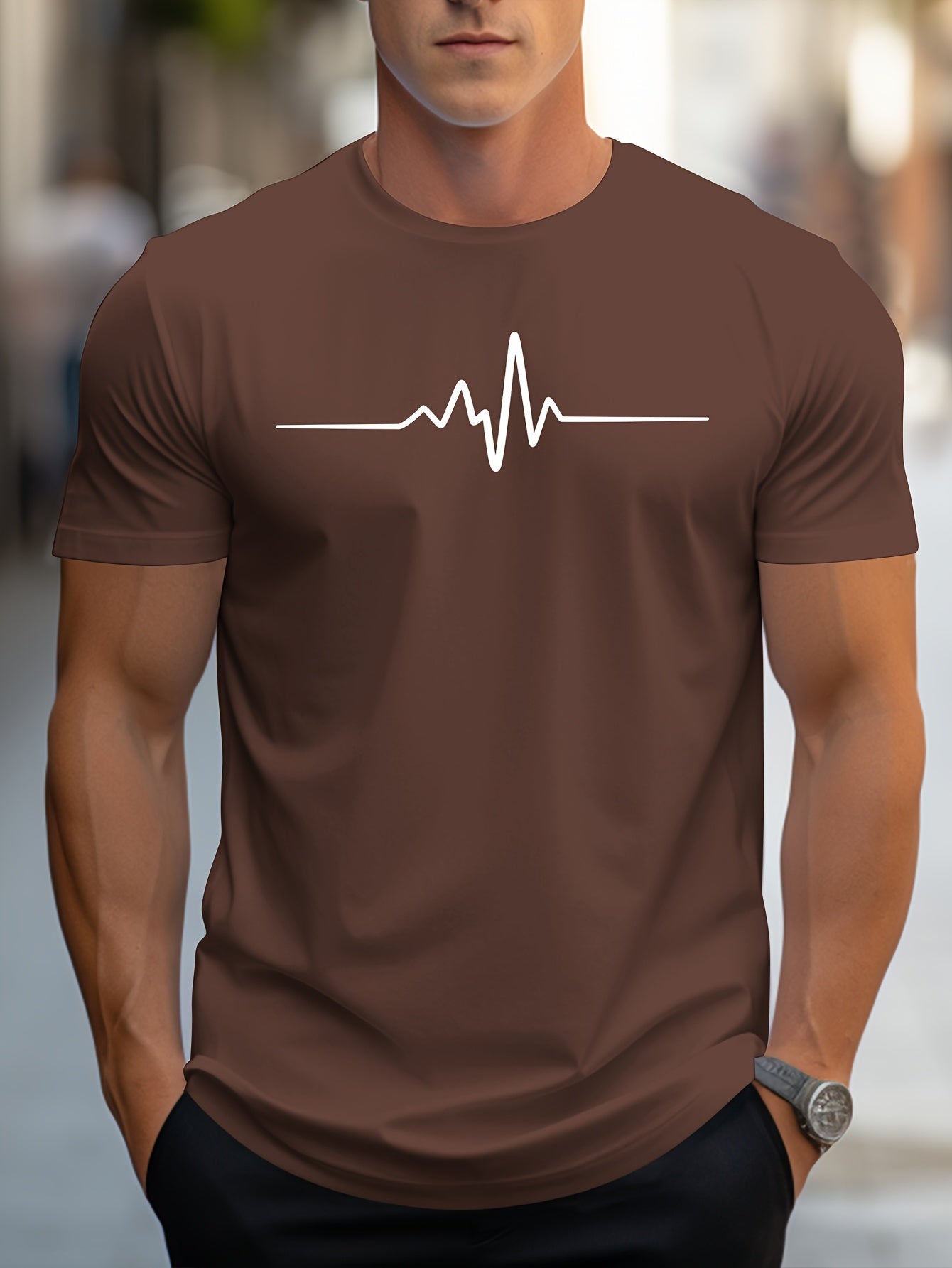 Men's Casual Graphic Print Short Sleeve T-shirt Summer Style