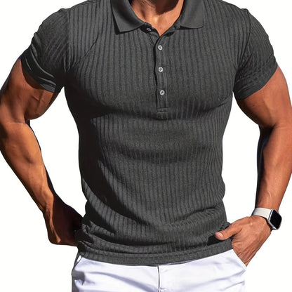 Men's Vintage High Stretch Button-Up Shirt for Summer Wear