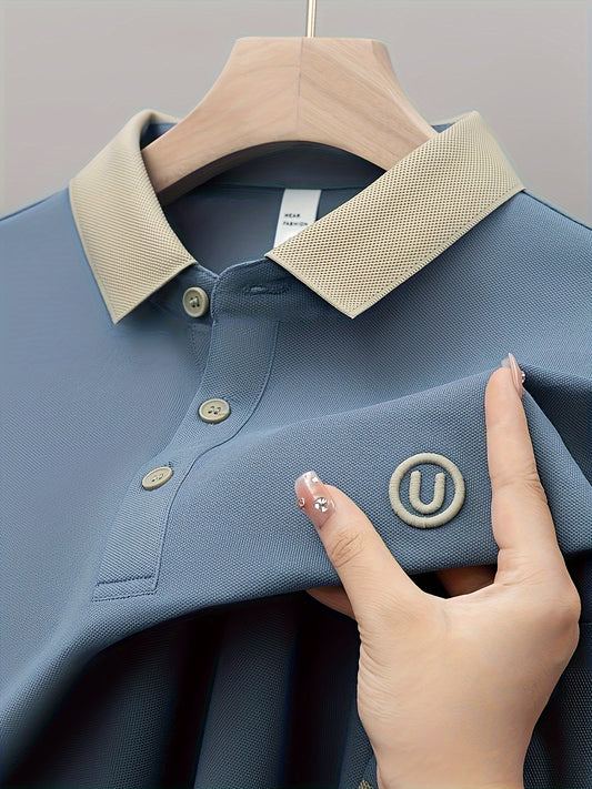 High-End Embroidered Men's Polo Shirt for Summer Style