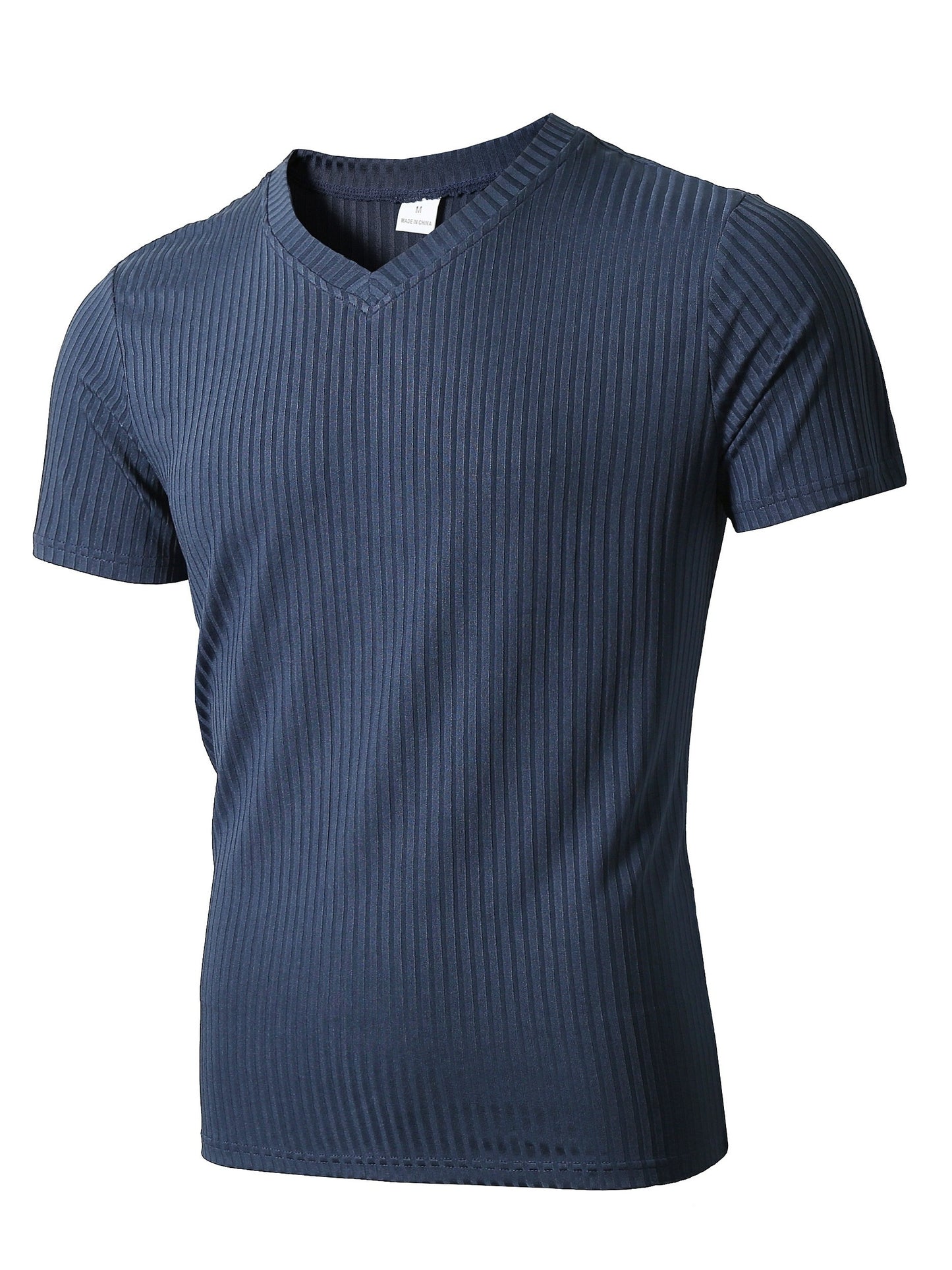 HookUpCo. Men's Short Sleeve V Neck Tee for Summer Activewear