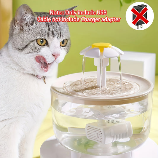 Whisper Quiet 1.5L Pet Water Fountain for Cats & Small Pets