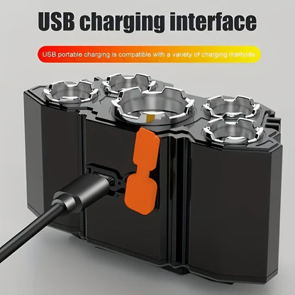 Rechargeable LED Headlamp with 5 Bright LEDs for Outdoors